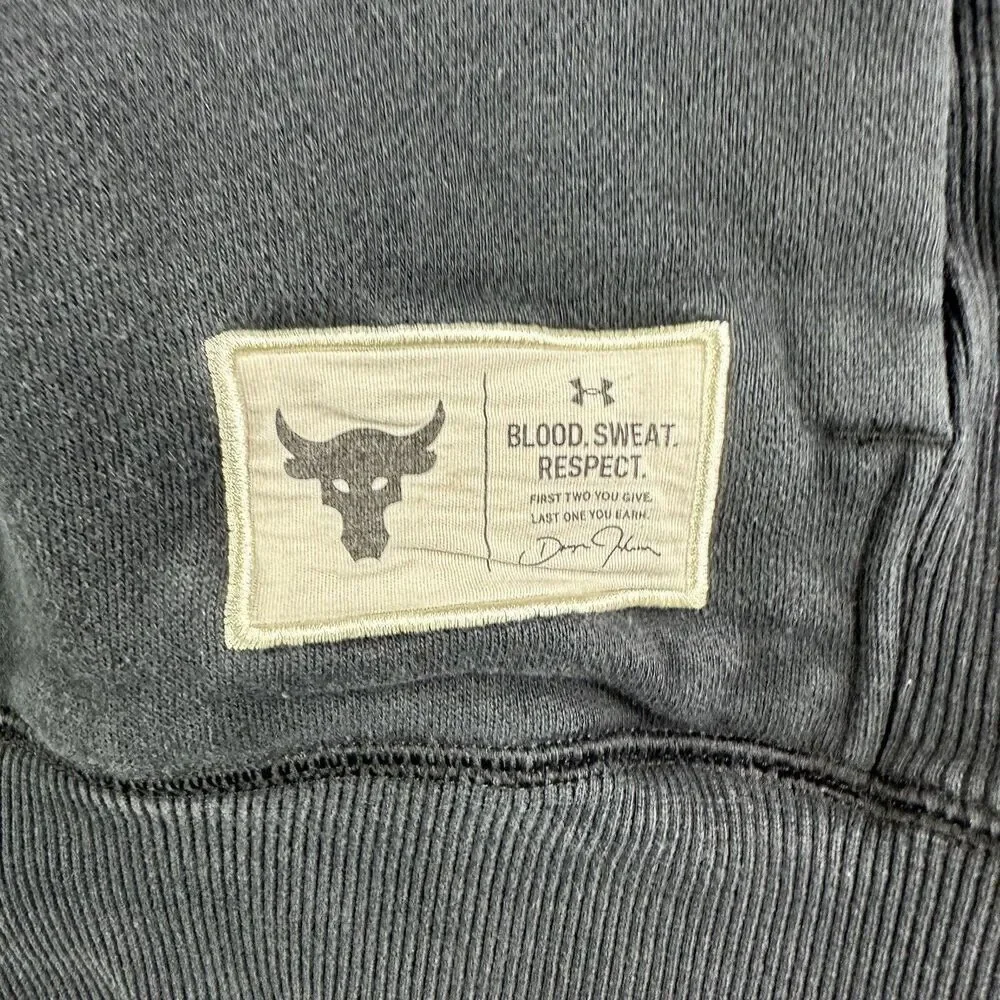 Under Armour Project Rock Hoodie Sweatshirt Mens Small Fleece Lounge Workout Gym